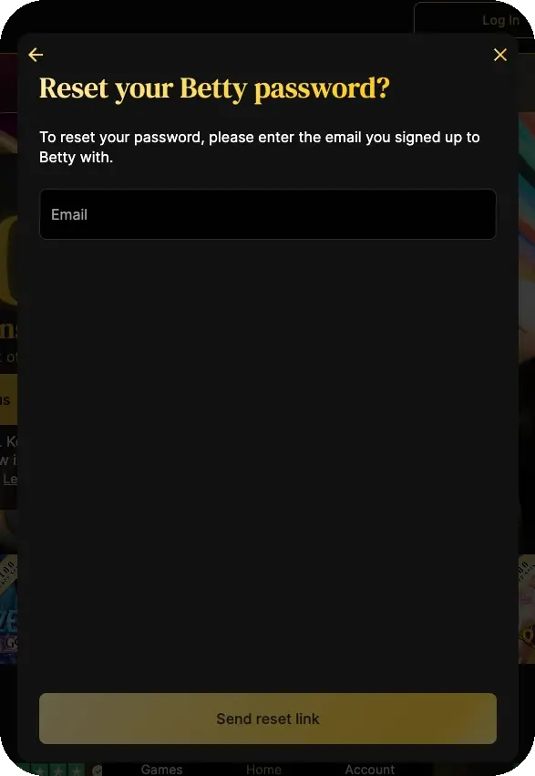 password reset